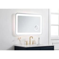 24"x36" Hardwired Led Mirror With Magnifier And Color Changing Temperature -Warm Bathroom 9181cec70104067d 5876 w800 h800 b0 p0
