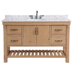 Marina 55" Bathroom Vanity, Driftwood Finish