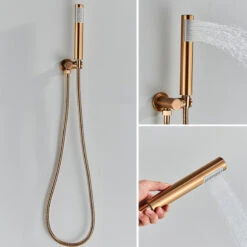 Rose Gold Shower Faucet Rainfall Shower Head Bathroom Shower System -Warm Bathroom 91b14468024d91d0 4316 w800 h800 b0 p0