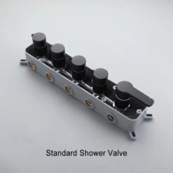 Wall Mounted Waterfall Rain Shower System With 3 Body Sprays In Matte Black, The -Warm Bathroom 91c12dbb003f6ab9 2927 w800 h800 b0 p0