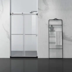 Spezia Double Sliding Frameless Shower Door, Polished Chrome, 48" W X 76" H -Warm Bathroom 92615679009c45a7 8400 w800 h800 b0 p0