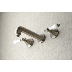 KS4028PL 2-Handle Wall Mount Tub Faucet, Brushed Nickel -Warm Bathroom 9361d858013fb6e9 0428 w800 h800 b0 p0