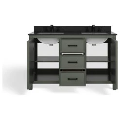 Woodruff Bath Vanity, Double Sink, 54", Pewter Green, Freestanding -Warm Bathroom 93f1f0de03d044c2 6451 w800 h800 b1 p0