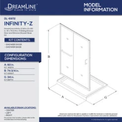 DreamLine Infinity-Z 34x60" Sliding Shower Door, Satin Black, Left Black Base 16 DreamLine Infinity-Z 34x60" Sliding Shower Door, Satin Black, Left Black Base -Warm Bathroom 94d134640098b977 9558 w800 h800 b0 p0
