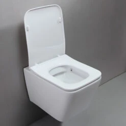 Homary Dual Flush Wall Hung Toilet In White 1.1/1.6 GPF Elongated Toilet Bowl, Bowl -Warm Bathroom 959194740efeee1e 2242 w800 h800 b0 p0