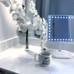 Touch Pro LED Makeup Mirror With Bluetooth Speaker And USB, White 20 Touch Pro LED Makeup Mirror With Bluetooth Speaker And USB, White -Warm Bathroom 95e146b0018ac782 8920 w800 h800 b0 p0