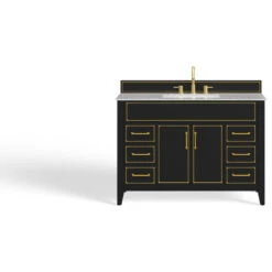 The Monaco Bathroom Vanity, Black Onyx, 48", Single Sink, Freestanding -Warm Bathroom 96012a5003c72499 8756 w800 h800 b1 p0