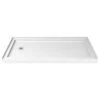 DreamLine SlimLine 34x60x2 3/4 Left Drain Single Threshold Shower Base, White