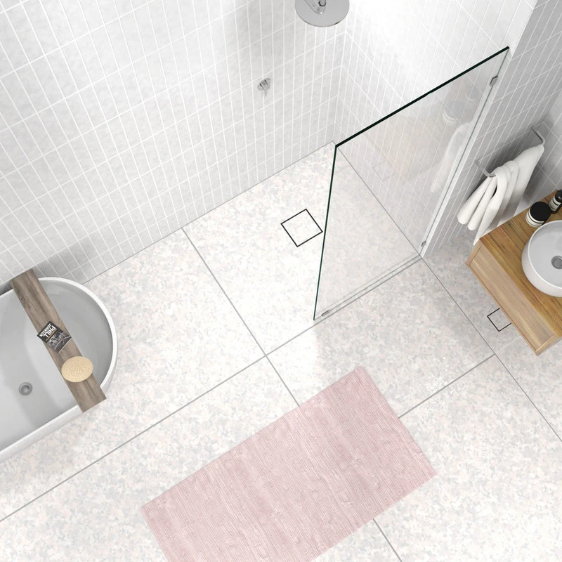 78"x28" Frameless Shower Door Single Fixed Panel, Polished Chrome 2 78"x28" Frameless Shower Door Single Fixed Panel, Polished Chrome - Image 2