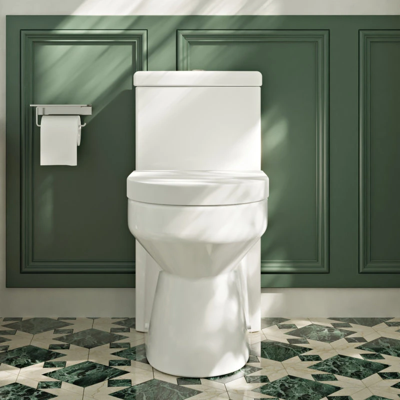 Small Compact Toilet Tiny One-Piece Elongated Toilet, Dual Flush, 0.8/1.28 GPF 4 Small Compact Toilet Tiny One-Piece Elongated Toilet, Dual Flush, 0.8/1.28 GPF - Image 4