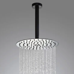 Modern Ceiling Mount Round Showerhead Shower Set Valve Included, Matte Black, 12 11 Modern Ceiling Mount Round Showerhead Shower Set Valve Included, Matte Black, 12 -Warm Bathroom 975105e60d1d9bc3 3921 w800 h800 b0 p0