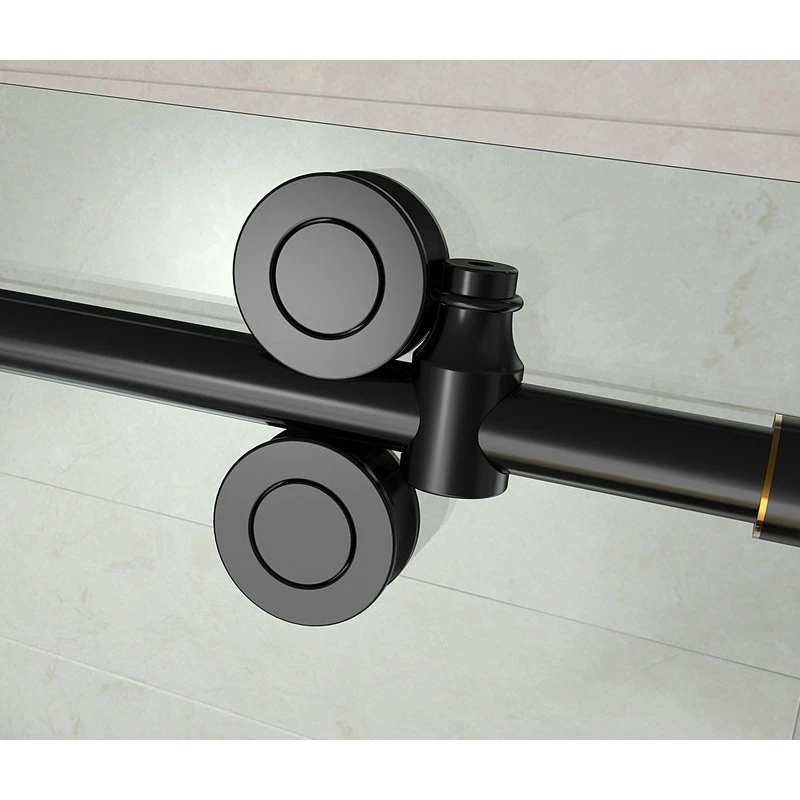 Aston Langham Frameless Sliding Shower Door, Oil-Rubbed Bronze, 48"x75" 2 Aston Langham Frameless Sliding Shower Door, Oil-Rubbed Bronze, 48"x75" - Image 2