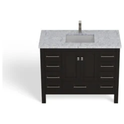 The Kennedy Bathroom Vanity, Single Sink, 42", Espresso, Freestanding 25 The Kennedy Bathroom Vanity, Single Sink, 42", Espresso, Freestanding -Warm Bathroom 985179d603d9a3ec 7923 w800 h800 b1 p0