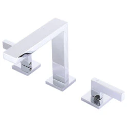 Square Bathroom Faucet, 8" Spread, Polished Chrome -Warm Bathroom 986120820dfa8b58 9394 w800 h800 b1 p0