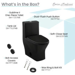 Sublime II Compact One-Piece Toilet, Dual Flush 0.8/1.28 GPF, Matte Black -Warm Bathroom 98b1b4ac024c4e78 2056 w800 h800 b1 p0