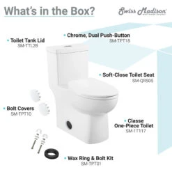 Swiss Madison Classe One-Piece Toilet Dual-Flush 1.1/1.6 Gpf -Warm Bathroom 98f1bf0302befed7 9391 w800 h800 b1 p0