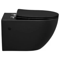 St. Tropez Wall Hung Toilet Bowl, White, Matte Black -Warm Bathroom 991124bc025eb424 5045 w800 h800 b1 p0