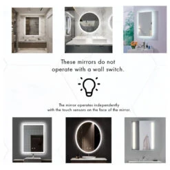 Ellipse Oval Dimmable LED Mirror With Defogger, 24"x36"x1.75" 11 Ellipse Oval Dimmable LED Mirror With Defogger, 24"x36"x1.75" -Warm Bathroom 9941b0350140ae8f 8145 w800 h800 b1 p0