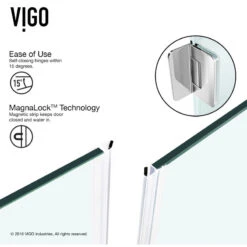 VIGO 36" X 48" Frameless 3/8" Shower, With Right Base, Chrome -Warm Bathroom 9a1185180e9d8767 1346 w800 h800 b1 p0