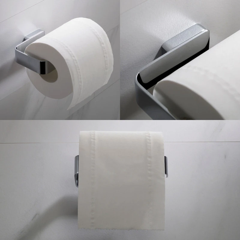 Stelios Bathroom Toilet Paper Holder, Chrome 4 Stelios Bathroom Toilet Paper Holder, Chrome - Image 4