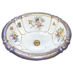 Hand Painted Sink "Floral Chinoiseries" Burnished Gold On Sienna Small Drop-in 10 Hand Painted Sink "Floral Chinoiseries" Burnished Gold On Sienna Small Drop-in -Warm Bathroom 9a318794002eb2fb 1261 w800 h800 b1 p0