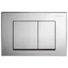 Wall Mount Dual Flush Actuator Plate With Square Push Buttons In Chrome