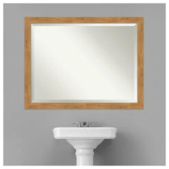 Carlisle Blonde Beveled Wood Bathroom Wall Mirror - 44 X 34 In. 15 Carlisle Blonde Beveled Wood Bathroom Wall Mirror - 44 X 34 In. -Warm Bathroom 9b01b9900fcfd2f6 6669 w800 h800 b1 p0