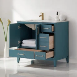 Sutton Royal Green Bathroom Vanity Set, 36", Without Mirror 13 Sutton Royal Green Bathroom Vanity Set, 36", Without Mirror -Warm Bathroom 9b217e850f2b95ec 8677 w800 h800 b0 p0