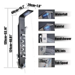 6-Function Shower Column LED Shower Panel With Massage Jets -Warm Bathroom 9cd199eb0e8ae95c 2040 w800 h800 b1 p0