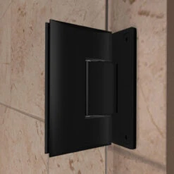 DreamLine Unidoor Plus 58 1/2 - 59"W Frameless Hinged Shower Door In Satin Black -Warm Bathroom 9d01175e0fcebacb 9902 w800 h800 b0 p0
