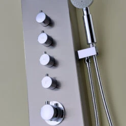 ANZZI Echo 63.5 In. 4-Jetted Heavy Rain Shower Panel And Spray Wand -Warm Bathroom 9d51ff610841e6cf 2939 w800 h800 b0 p0