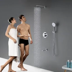 Circular Pressure 3-Function Shower System, Rough-In Valve, Chrome -Warm Bathroom 9d61c55903375b1f 4992 w800 h800 b0 p0