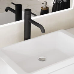 The Rhone Bathroom Vanity, Single Sink, 48", Walnut And Dark Gray, Wallmounted -Warm Bathroom 9dc115ea03c7444a 4004 w800 h800 b0 p0