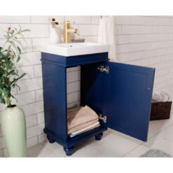 Legion Furniture Dawson Single Sink Vanity, Blue, 18" -Warm Bathroom 9e61147f00ba8a42 8105 w800 h800 b0 p0