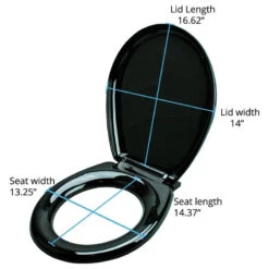 Slow Easy Close Toilet Seat No Slam Plastic Black Round Toilet Seat Lid -Warm Bathroom 9ef1f4530bd75268 0446 w800 h800 b1 p0