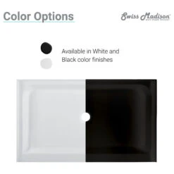 Voltaire 60"x34" Acrylic White, Single-Threshold, Shower Base, Center Drain -Warm Bathroom 9ff196e80eb5c408 6044 w800 h800 b1 p0