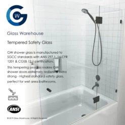 58.25"x51" Frameless Shower Bath Door Glass Hinge, Brushed Nickel -Warm Bathroom a07134400074766f 6877 w800 h800 b0 p0