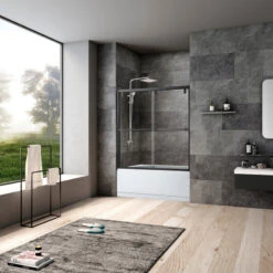 Brescia 60" W X 58" H Double Sliding Framed Tub Door, Matte Black -Warm Bathroom a121f6fa019b3d70 3556 w800 h800 b0 p0