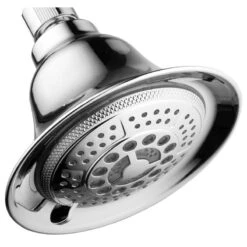 Water Temperature Controlled Color Changing 5-Setting LED All Chrome Showerhead