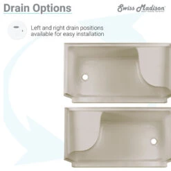 Aquatique 60"x32" Shower Base With Left Hand Drain, Biscuit -Warm Bathroom a1a1da2f0f22eda7 9530 w800 h800 b1 p0