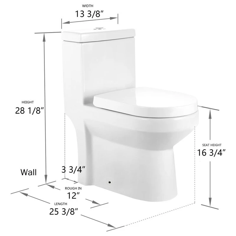 Small Compact Toilet Tiny One-Piece Elongated Toilet, Dual Flush, 0.8/1.28 GPF 6 Small Compact Toilet Tiny One-Piece Elongated Toilet, Dual Flush, 0.8/1.28 GPF - Image 6
