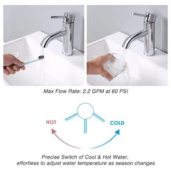 Aquaterior 1 Hole Bathroom Sink Round Faucet 1 Lever Cold & Hot Water Chrome 9 Aquaterior 1 Hole Bathroom Sink Round Faucet 1 Lever Cold & Hot Water Chrome -Warm Bathroom a271999e0d696536 9568 w800 h800 b1 p0