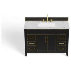 The Monaco Bathroom Vanity, Black Onyx, 48", Single Sink, Freestanding -Warm Bathroom a2a187a503c724a1 8756 w800 h800 b1 p0