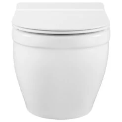 Ivy Wall Hung Elongated Toilet Bowl 0.8/1.28 GPF Dual Flush, Glossy White 17 Ivy Wall Hung Elongated Toilet Bowl 0.8/1.28 GPF Dual Flush, Glossy White -Warm Bathroom a32100dc02262099 6154 w800 h800 b1 p0