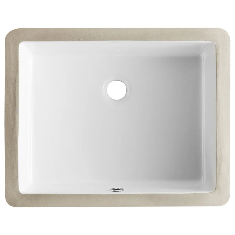 White Ceramic Rectangular Lavatory Undermount Bathroom Sink With Overflow 1 White Ceramic Rectangular Lavatory Undermount Bathroom Sink With Overflow