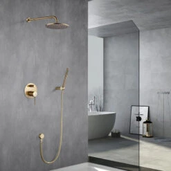 Wasser™ Brass Shower System With Handheld Shower, 12" Shower Head -Warm Bathroom a371751b01160ffe 8333 w800 h800 b0 p0
