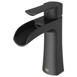 VIGO Paloma Single Hole Bathroom Sink Faucet, Matte Black