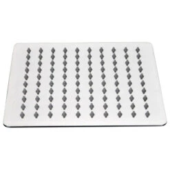 Aqua Piazza 8" Super Slim Square Rain Shower Head, Chrome