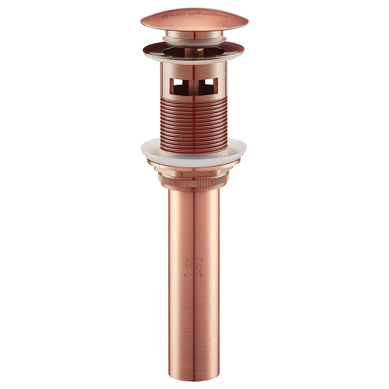 1.75" Swiss Madison Residential Pop Up Sink Drain, Rose Gold 1 1.75" Swiss Madison Residential Pop Up Sink Drain, Rose Gold