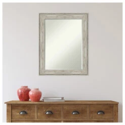 Crackled Metallic Petite Bevel Bathroom Wall Mirror 23 X 29 In. -Warm Bathroom a42187c503b79116 7777 w800 h800 b1 p0